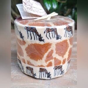 Giraffe Swazi Candle Hand Made in Swaziland Africa Vintage Gift 90z nwt